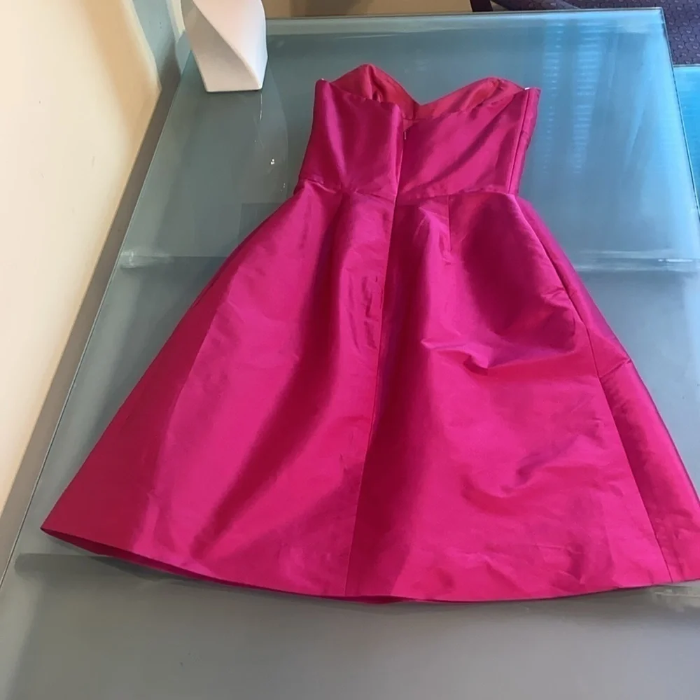 Like NEW Alfred Sung Pink Strapless Mini Dress Size 2 - Picture 9 of 10
